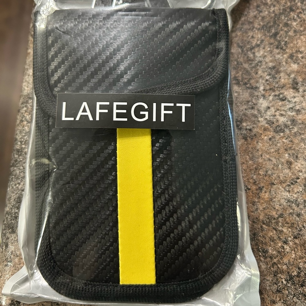 Black and Yellow Faraday pouch